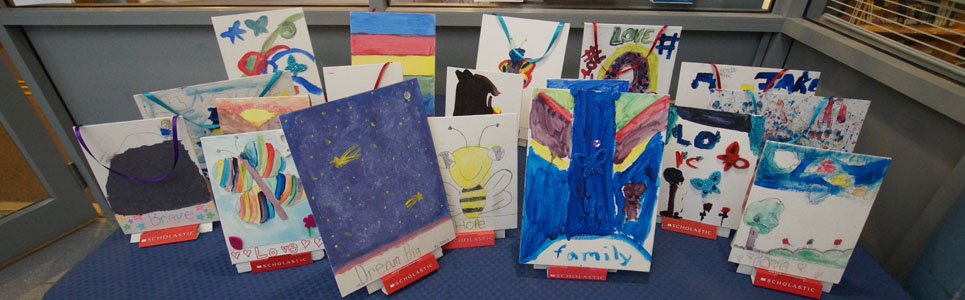 Various painting created by students.